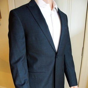 Calvin Klein Blue Slim Fit Sharkskin X-Fit Suit